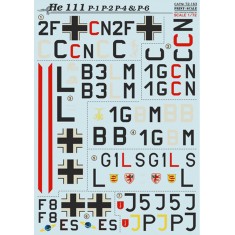 1/72 Wet Decals - Heinkel He 111 P-1 / P-2 / P-4 / P-6