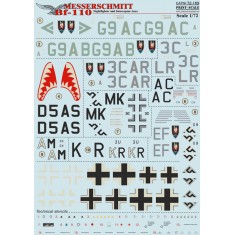 1/72 Wet Decals - Messerschmitt Bf 110 Night Fighter and Interceptor Aces