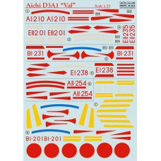 1/72 Wet Decals - Aichi D3A1 "Val"