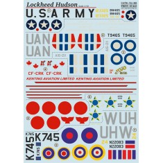 1/72 Wet Decals - Lockheed Hudson