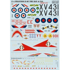 1/72 Wet Decals - McDonnell Douglas F-4 Phantom II of the RAF and FAA