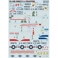 1/72 Wet Decals - US Air Force McDonnell Douglas F-4 Phantom II
