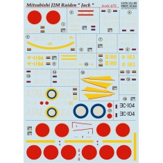 1/72 Wet Decals - Mitsubishi J2M Raiden