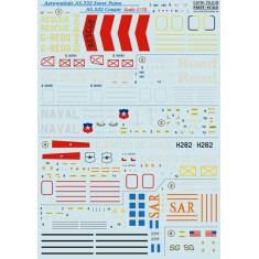1/72 Wet Decals - Aerospatiale AS.332 Super Puma / AS.532 Cougar