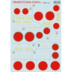 1/72 Wet Decals - Yokosuka P1Y Ginga "Frances"