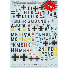 1/72 Wet Decals - Messerschmitt Bf 110 Aces Part 2