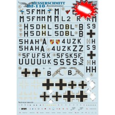 1/72 Messerschmitt Bf 110 Reconnaissance Decals