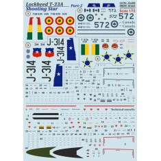 1/72 Lockheed T-33 Shooting Star Decals (Part 2)