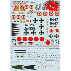 1/72 Lockheed T-33 Shooting Star Decals (Part 3)