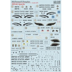 1/72 McDonnell Douglas AH-64 Apache Decals 