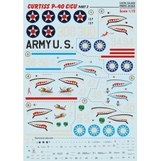 1/72 Curtiss P-40 C/CU Part.2 Decals