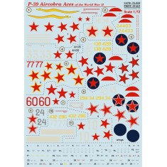 Decals for 1/72 Bell P-39 Airacobra Aces of the World War II