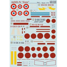 Decals for 1/72 A6M2-N "Zero" Part.1