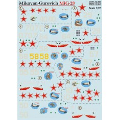 Decals for 1/72 Mikoyan-Gurevich MiG-23