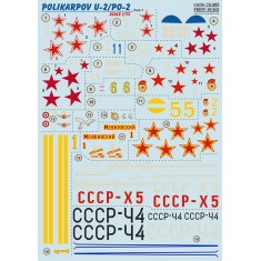 Decals for 1/72 Polikarpov U-2/PO-2 Part. 1