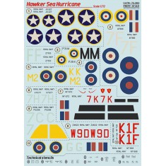 Decals for 1/72 Hurricane Hawker Sea