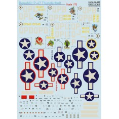 Decals for 1/72 Republic P-47 Thunderbolt