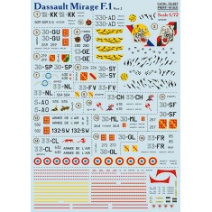 Decals for 1/72 Dassault Mirage F.1CG Part 2