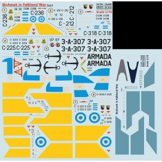 Decals for 1/72 Skyhawk in Falkland War Part 2 The Complete Set