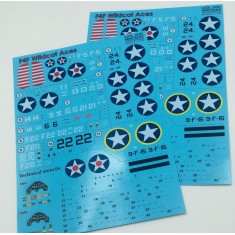 Decals for 1/72 Grumman F4F Wildcat Aces (with 3D instrumental panel)