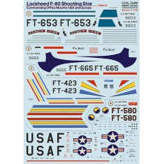 Decals for 1/72 Lockheed F-80 Commanding Office Mounts: USA & Europe Part 2