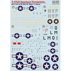 Decal for 1/72 P-47 C/D Razorback Robert S. Jonson
