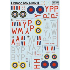 1/72 Boston Hawk A-20 Night. Black Decal