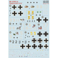 1/72 Messerschmitt Bf-109G-6 Jagdergeschwader JG.53 Water-slide Decal