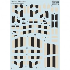 1/72 P-51D Mustang Decal - D-Day Invasion Stripes