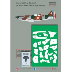 1/48 Dewoitine D.520 Mask, Decal & 3D Decal