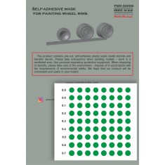 Self-Adhesive Mask for Painting Wheel Rims #D. 8.9-9.7