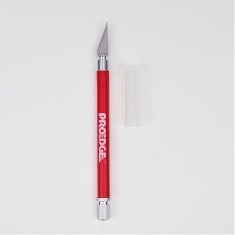 Pro-Grip #4 Knife with Soft Rubberized Handle and Non-Roll End Piece - Red Colour