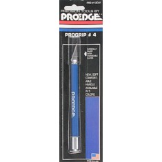 Pro-Grip #4 Knife with Soft Rubberized Handle and Non-Roll End Piece - Blue Colour