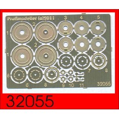 1/32 Mil Mi-24 Wheel Discs for Trumpeter kits