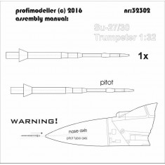 1/32 Sukhoi Su-27/30 Pitot Tube for Trumpeter kits