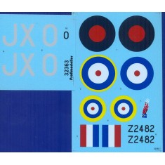 Decal for 1/32 Hawker Hurricaine Z2482