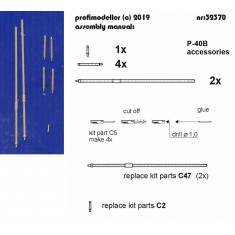1/32 Curtiss P-40B Warhawk Detail Set for Trumpeter kits