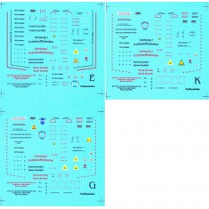 Decals for 1/32 Messerschmitt Bf 109 E,G,K Stencils