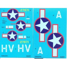 Decals for 1/32 Republic P-47D-1 Thunderbolt 42-7871, 6th Air Victory 1943