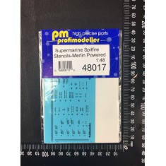 Decal for 1/48 Supermarine Spitfire Stencils