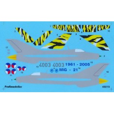 Decals for 1/48 Mikoyan-Gurevich MiG-21MF AB Caslav