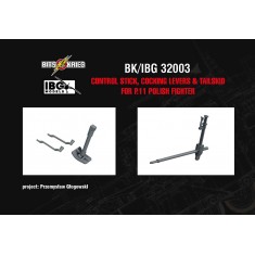 1/32 PZL P.11 Polish Fighter Control Stick, Cocking Levers and Tailskid for IBG Kits