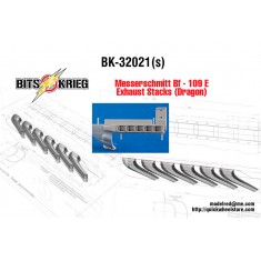 1/32 Messerschmitt Bf-109 E Exhaust Stacks for Dragon kits