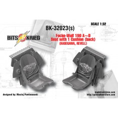 1/32 Focke-Wulf 190 A-D Seat with Back Cushion for Hasegawa/Revell kits