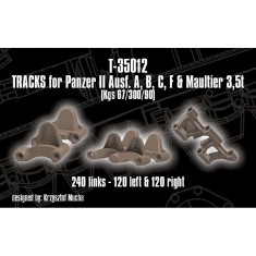 1/35 Tracks for Panzer II Ausf. A, B, C, F & Maultier 3.5t (Kgs 67/300/90)