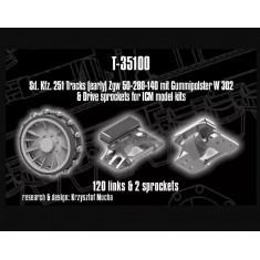 1/35 SdKfz. 251 Tracks Zpw 5001-280-140 and Drive Sprockets for ICM kits