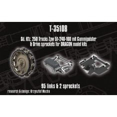 1/35 Sd.Kfz. 250 Tracks Zpw 51-240-160 mit Gummipolster and Drive Sprockets for Dragon kits