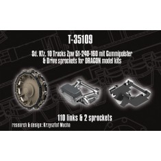 1/35 Sd.Kfz. 10 Tracks Zpw 51-240-160 mit Gummipolster and Drive Sprockets for Dragon kits