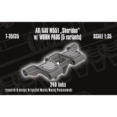 1/35 Tracks for AR/AAV M551 Sheridan with Worn Pads