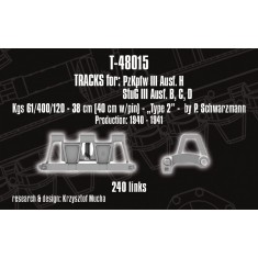 1/48 Tracks for Pz.Kpfw. III Ausf. H; StuG III Ausf. B, C, D - "type 2" 1940-1941 prod